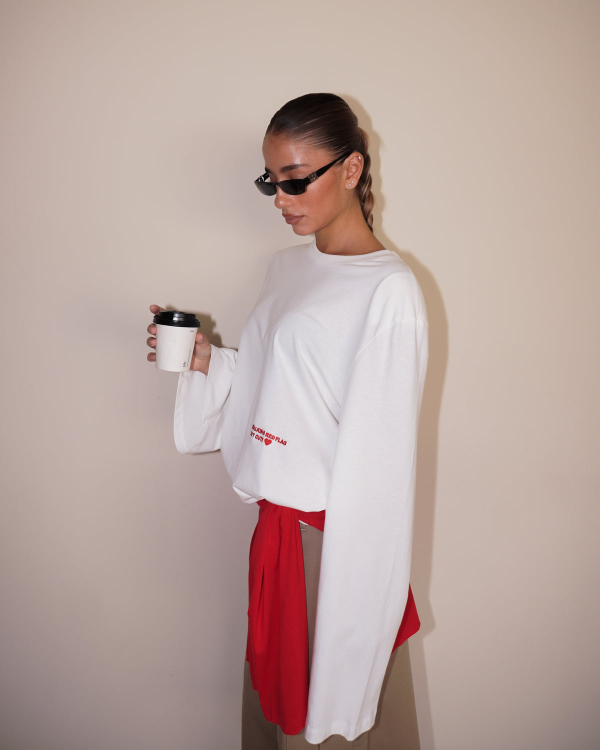 T-SHIRT MANICHE LUNGHE CON RICAMO LUMINA