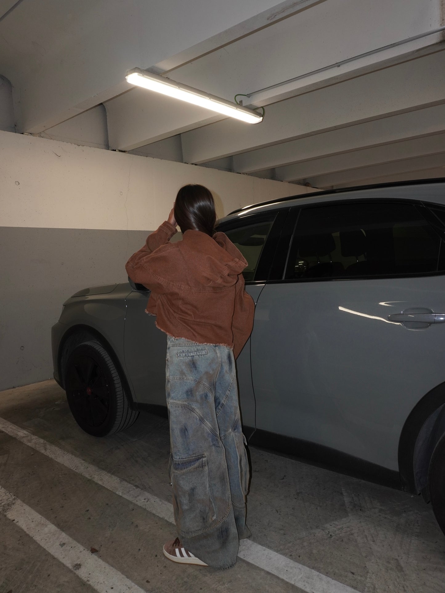 JEANS CARGO EFFETTO SLAVATO