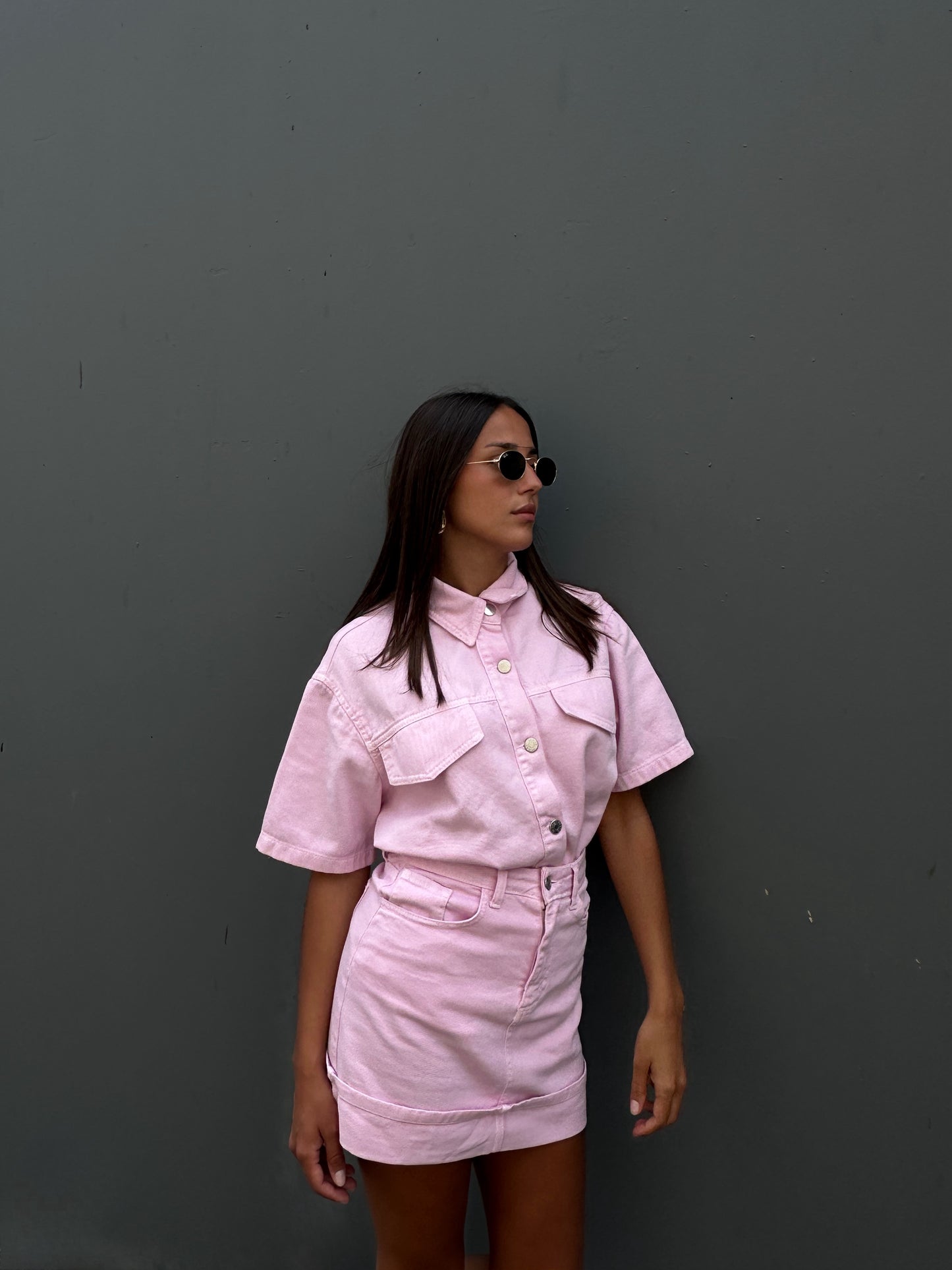 COMPLETO CAMICIA E GONNA DENIM