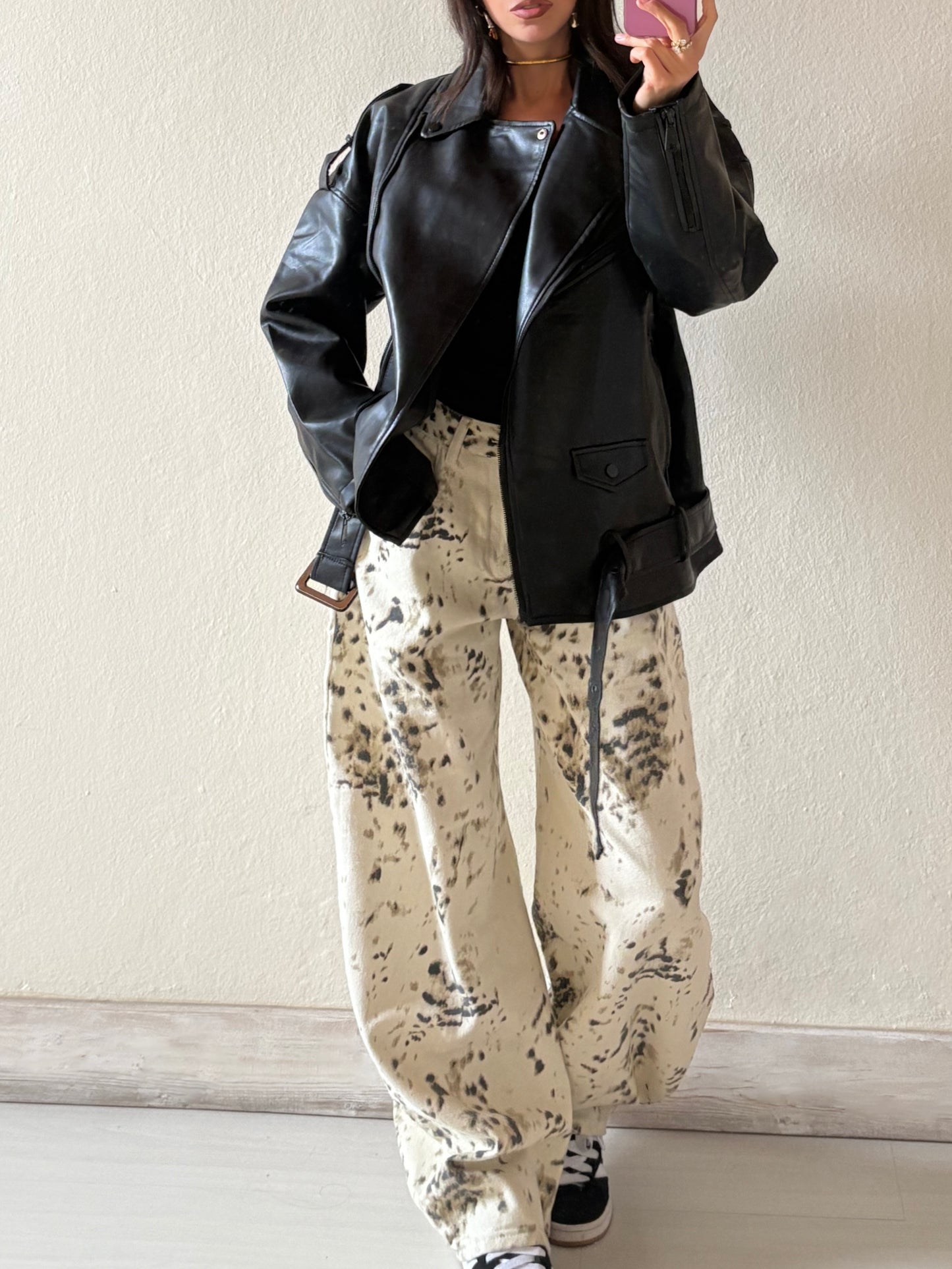 BIKER OVERSIZE CON CINTURA