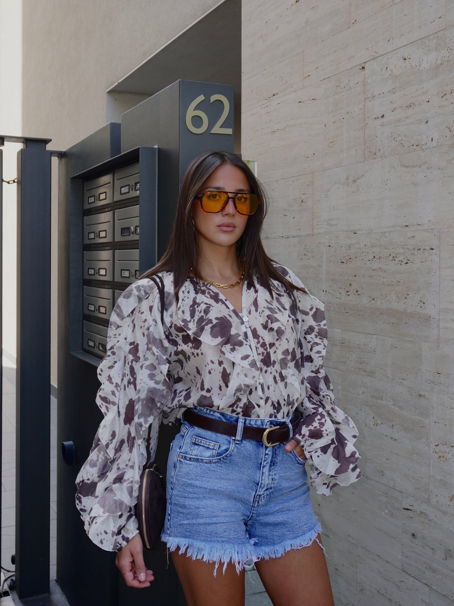 CAMICIA CON ROUGE MUCCATA