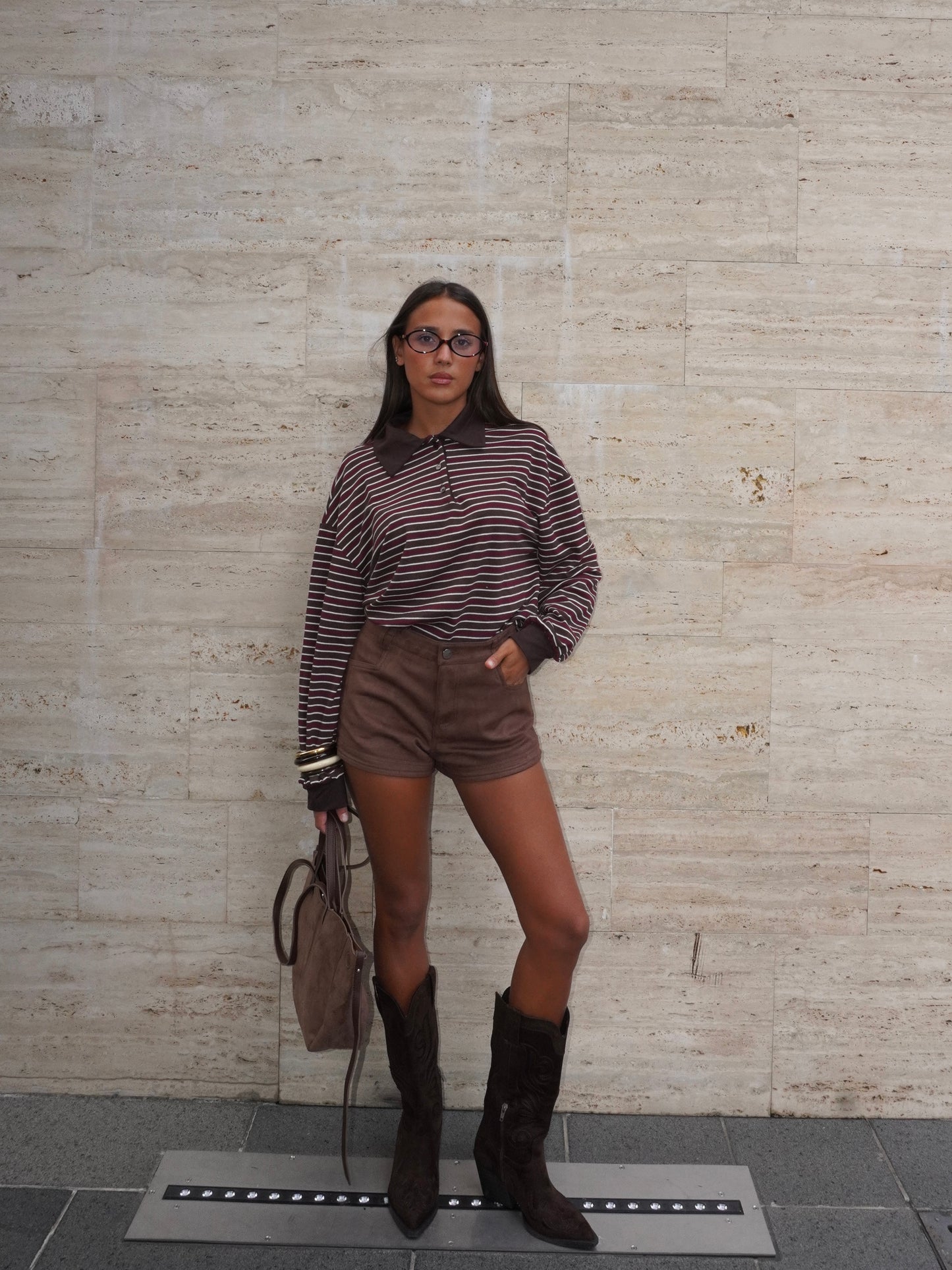 SHORTS IN SIMIL CAMOSCIO