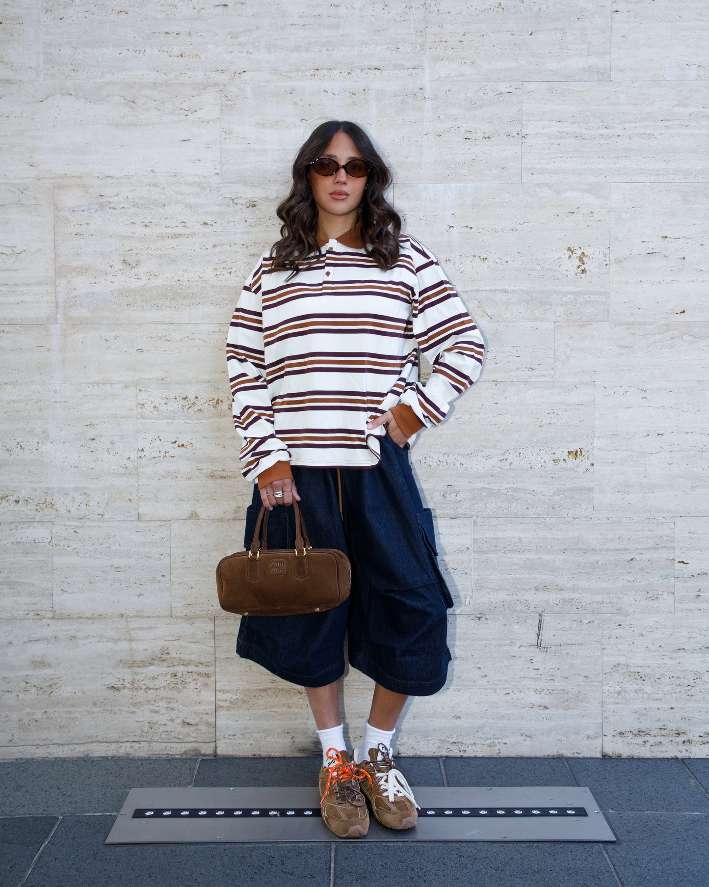 BERMUDA IN DENIM CON TASCHE