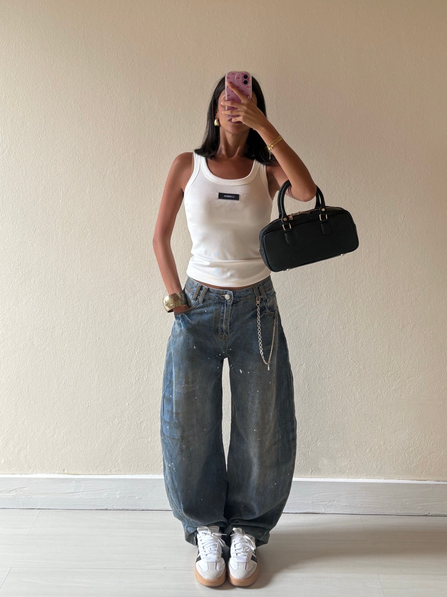JEANS BALLOON CON CATENA