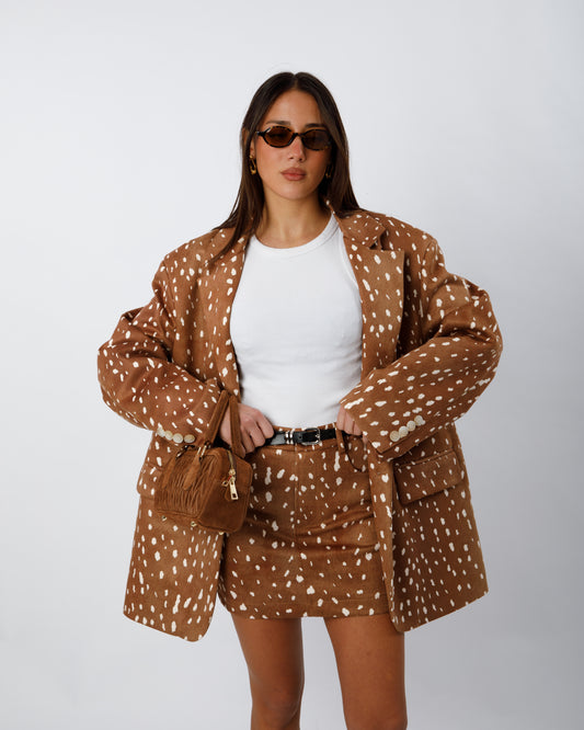 BLAZER OVERSIZE ANIMALIER LUMINA