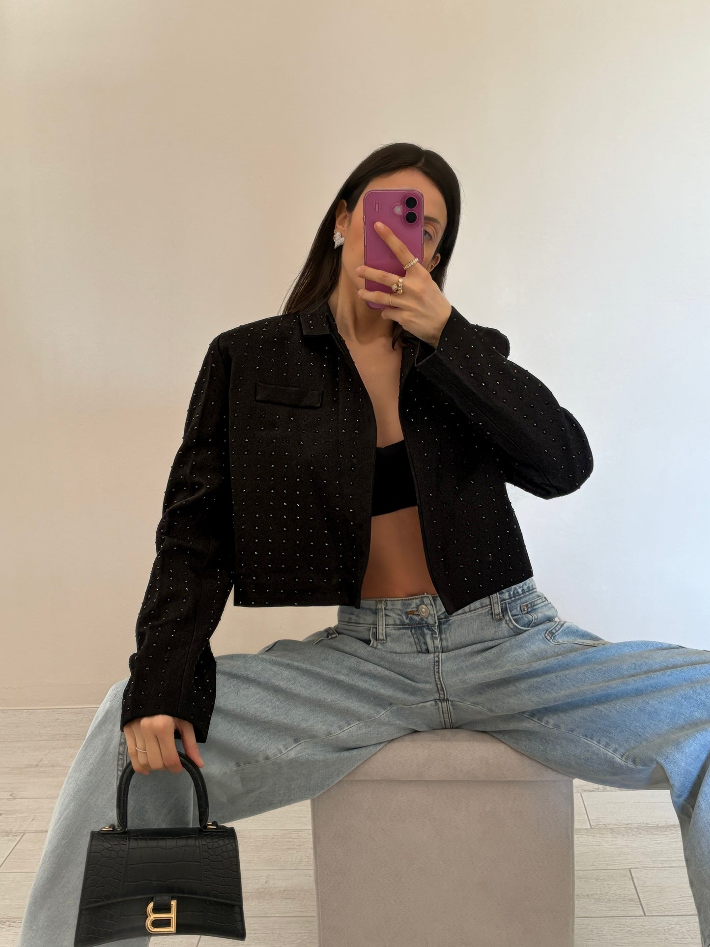 BLAZER CROP STRASS