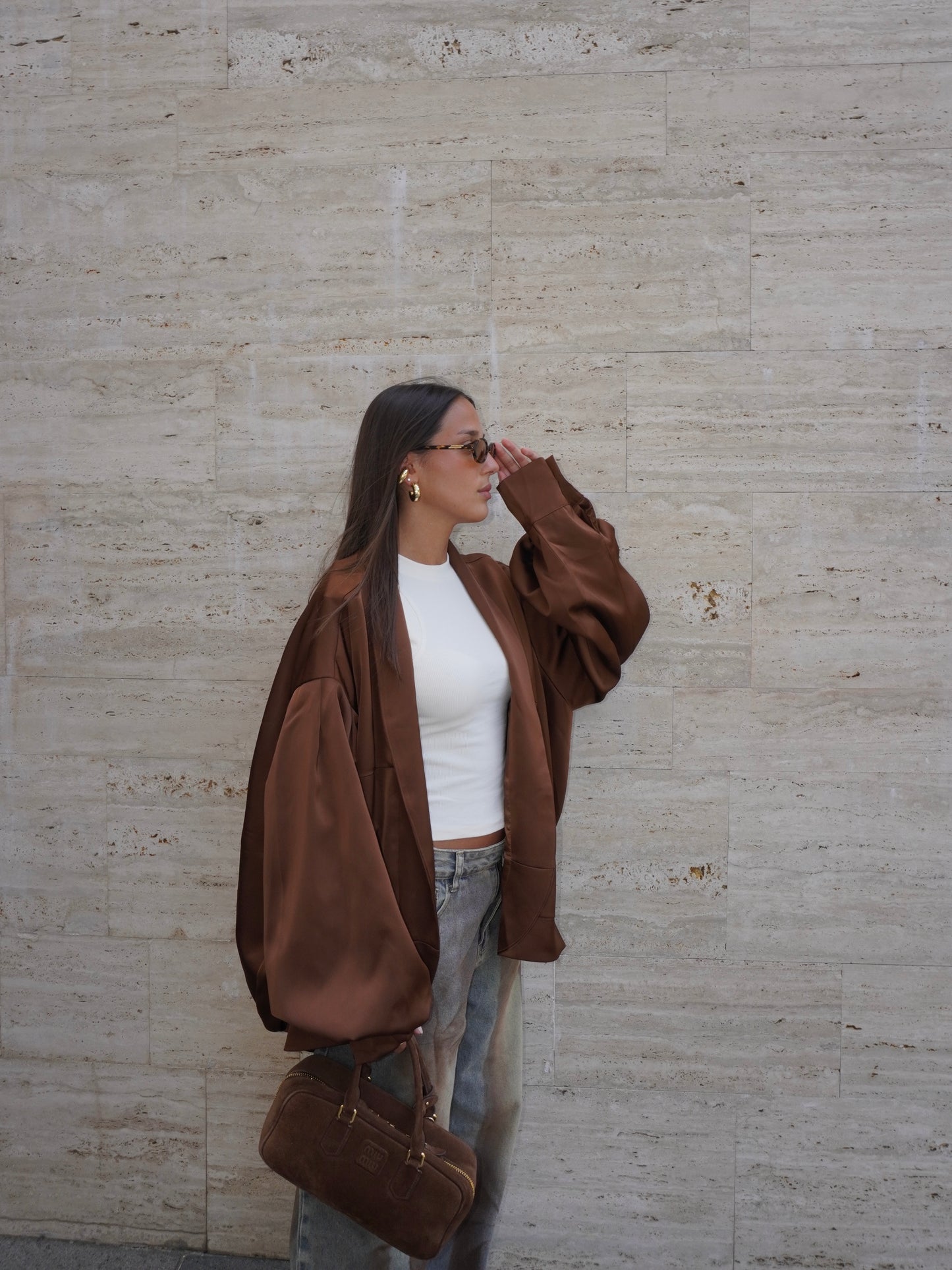 BOMBER IN SIMIL RASO