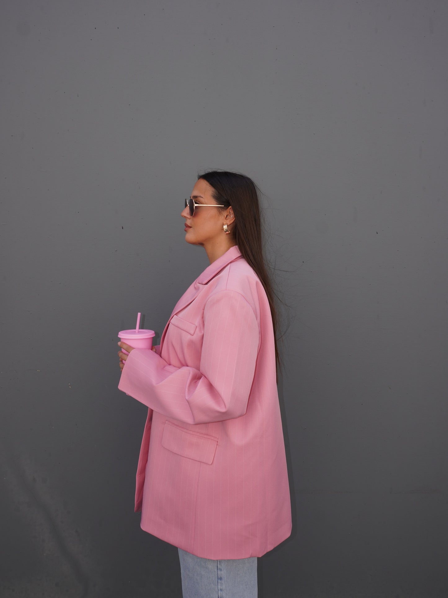 BLAZER GESSATO ROSA