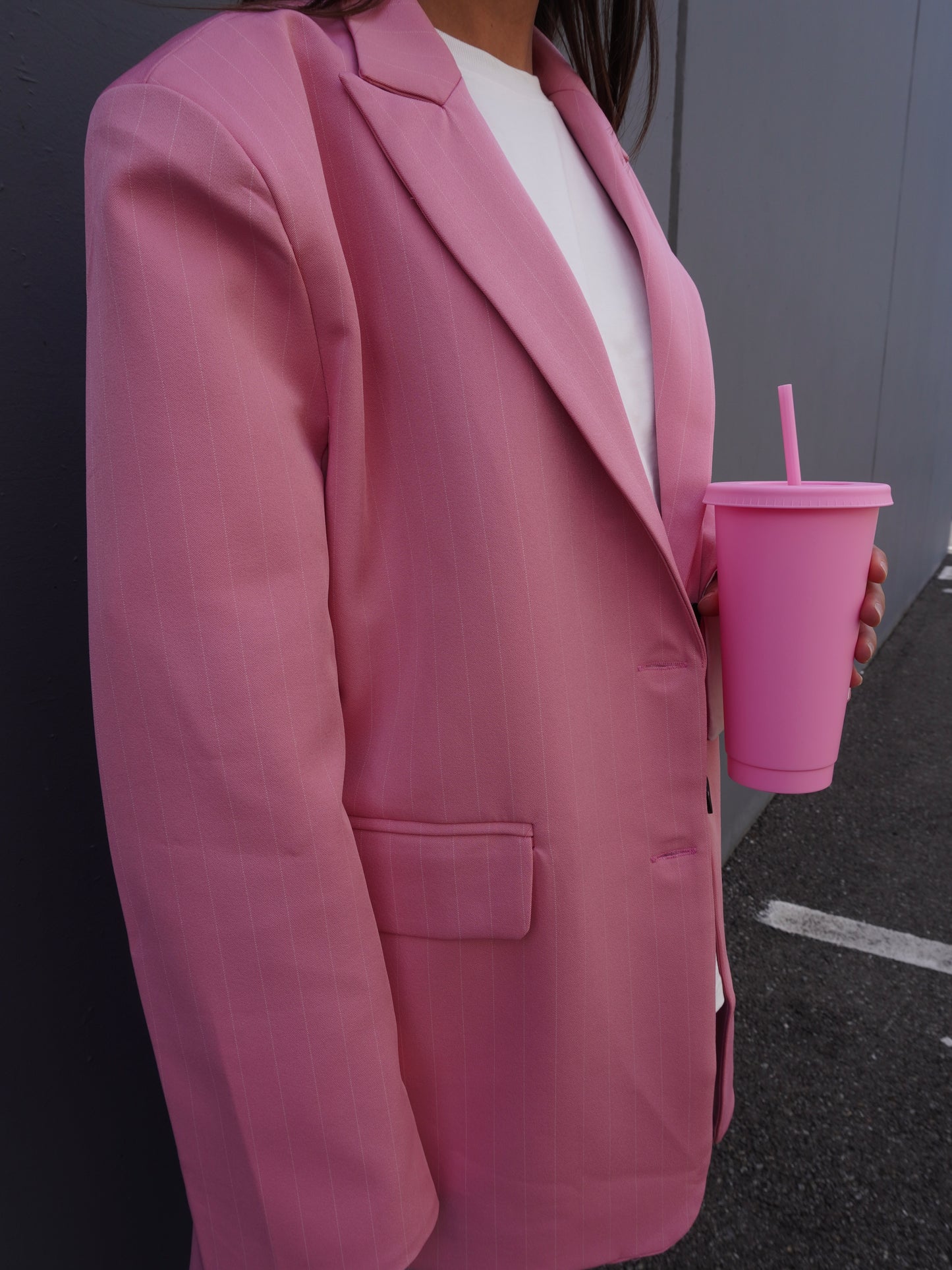BLAZER GESSATO ROSA