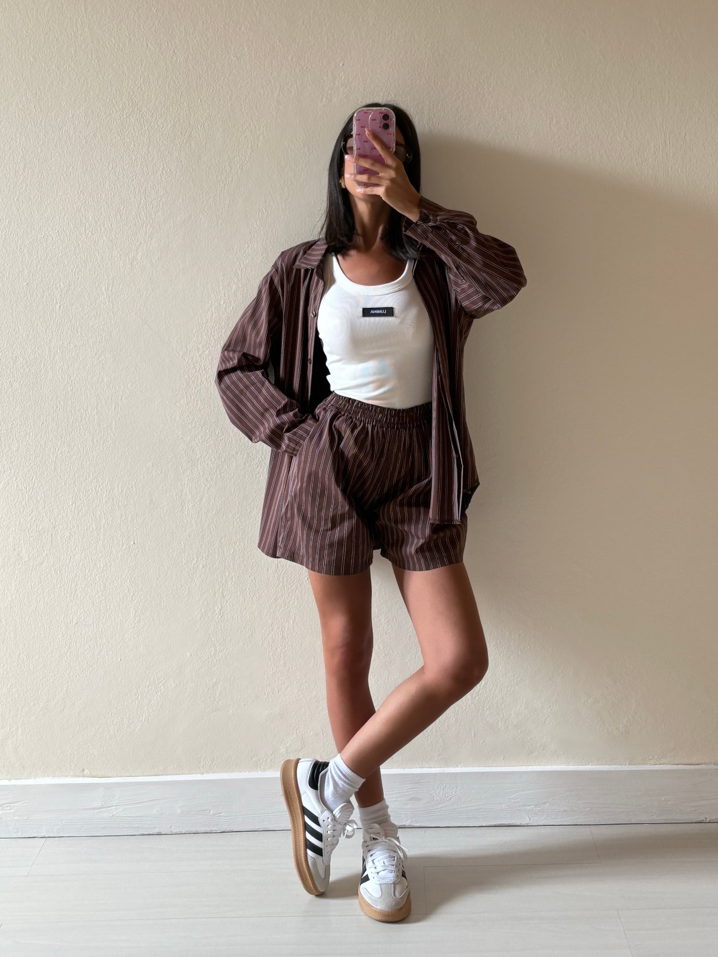 CAMICIA OVERSIZE A RIGHE