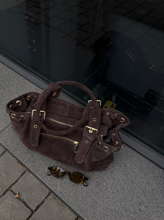 BAULETTO IN CAMOSCIO CON FIBBIE