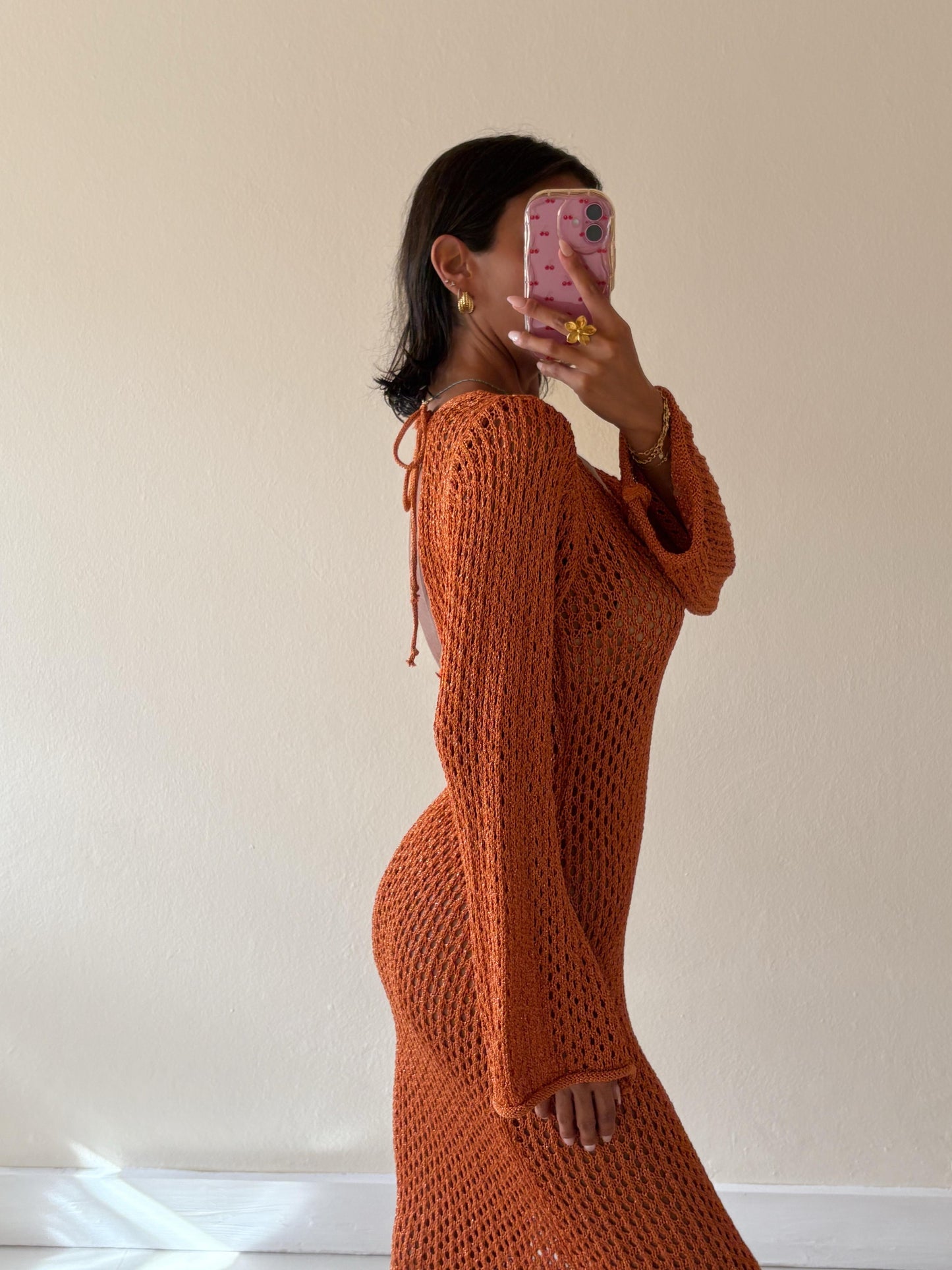 COPRICOSTUME LUNGO IN LUREX CON GIOIELLO