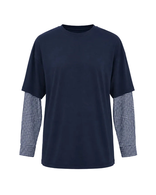 T-SHIRT CON INSERTO CAMICIA
