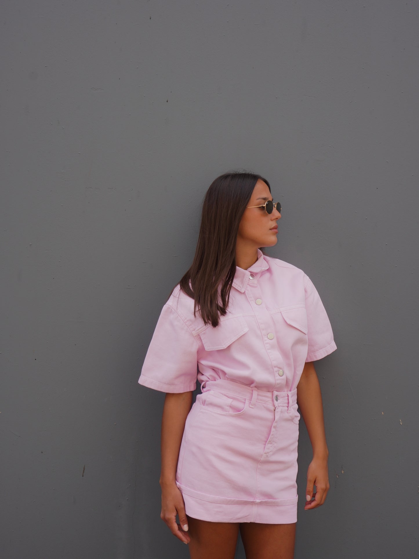 COMPLETO CAMICIA E GONNA DENIM