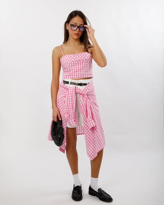 SET TOP E CAMICIA A QUADRI