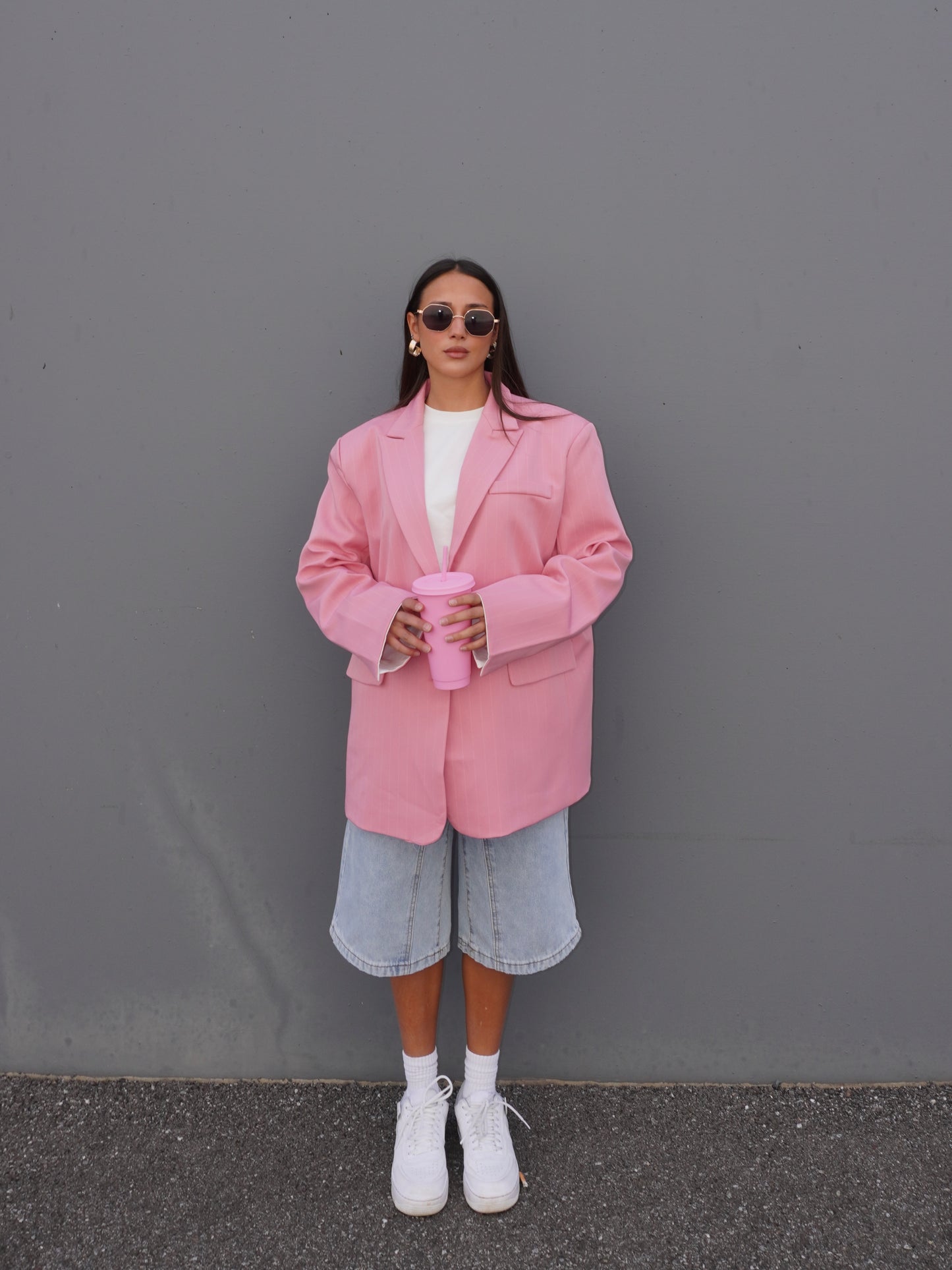 BLAZER GESSATO ROSA