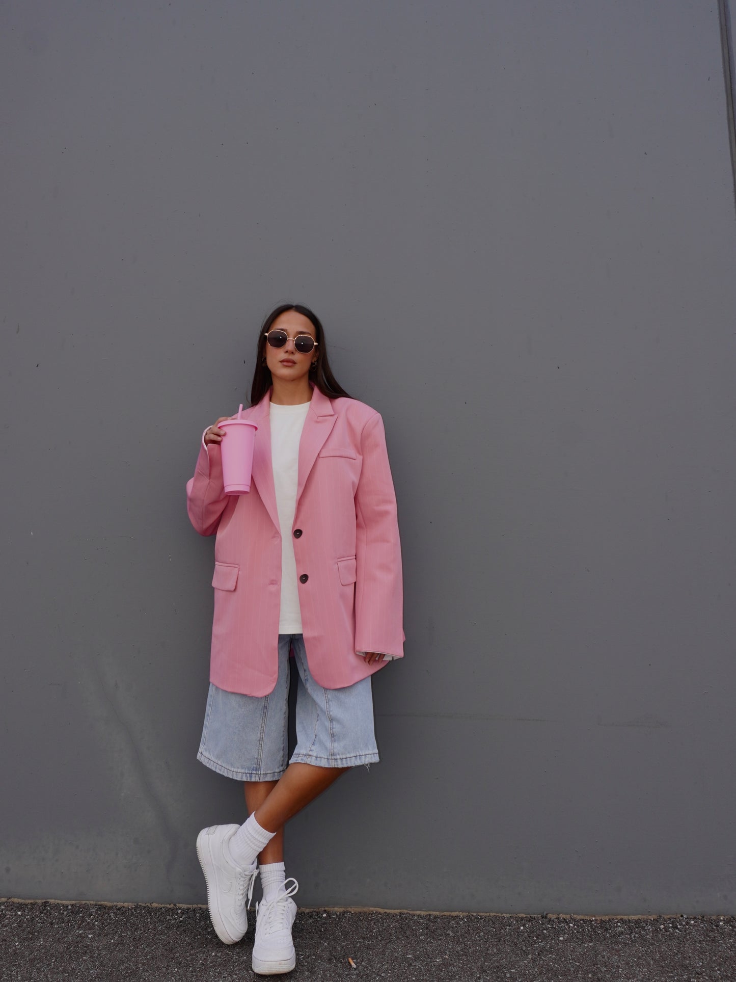 BLAZER GESSATO ROSA