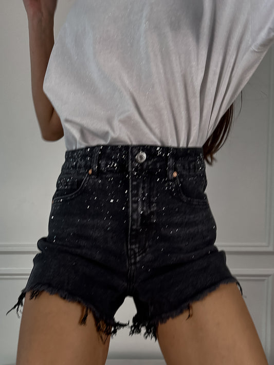 SHORTS IN JEANS STRASS
