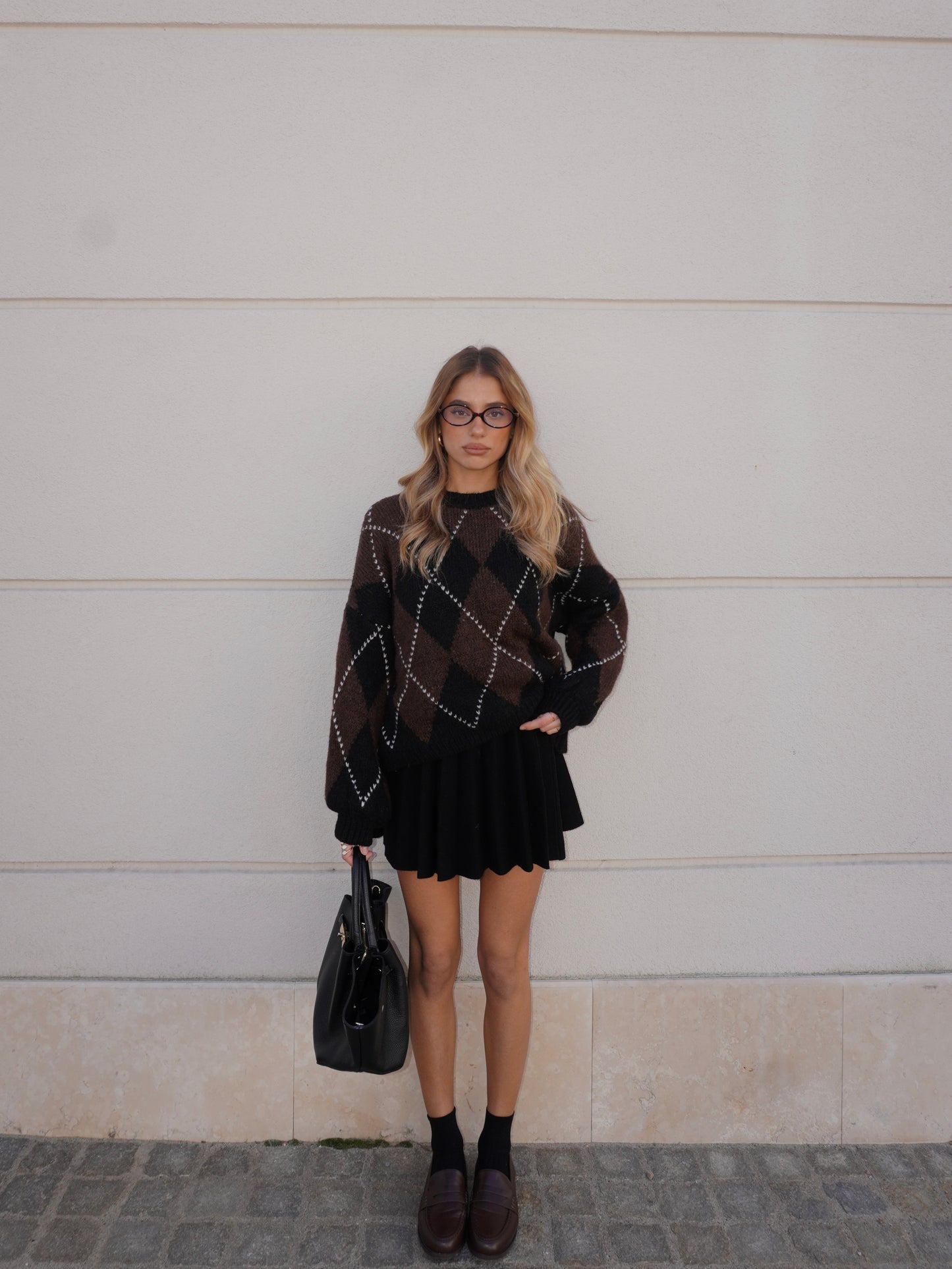 MAGLIONE AMPIO CON ROMBI