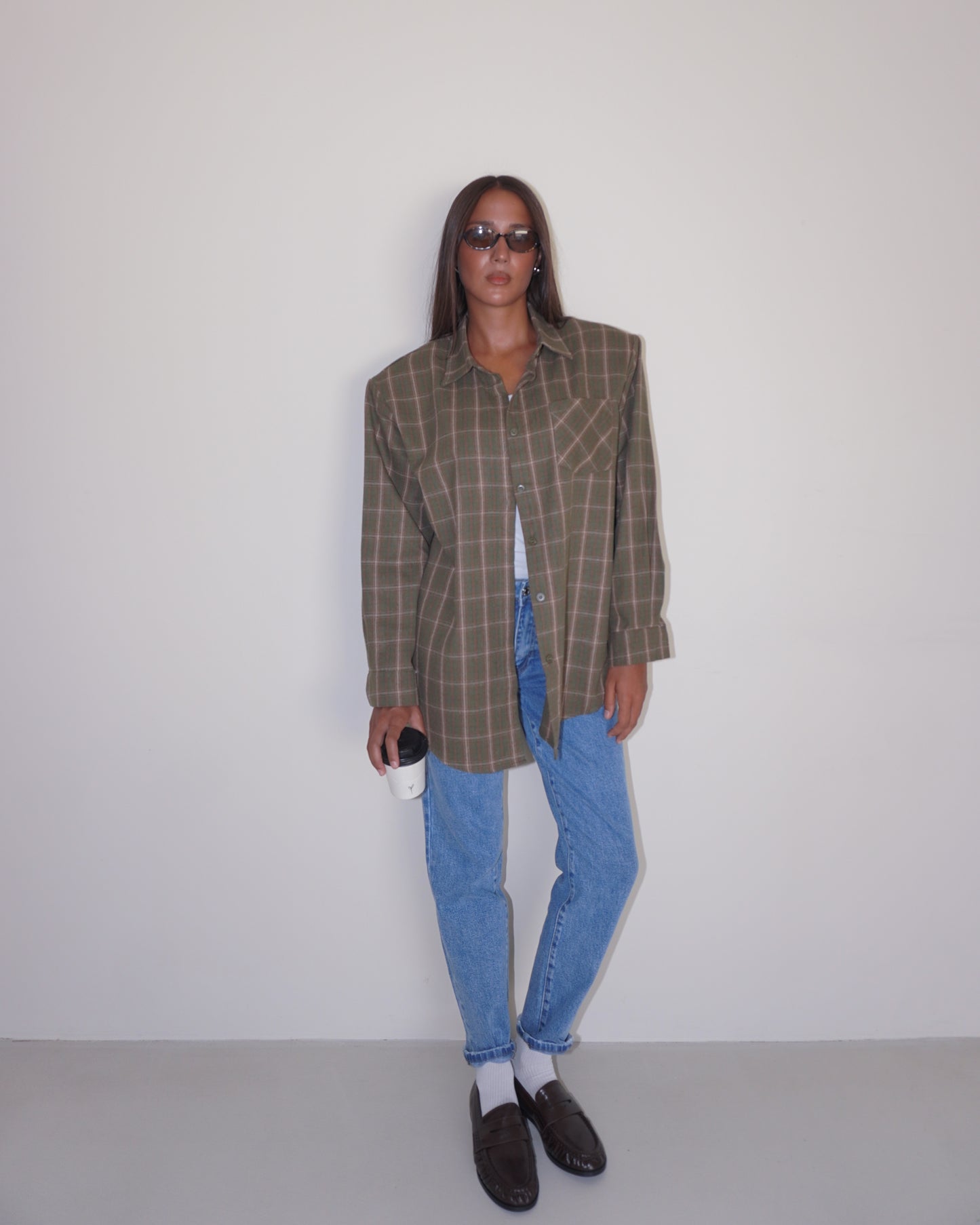 CAMICIA A QUADRI SPALLA IMBOTTITE