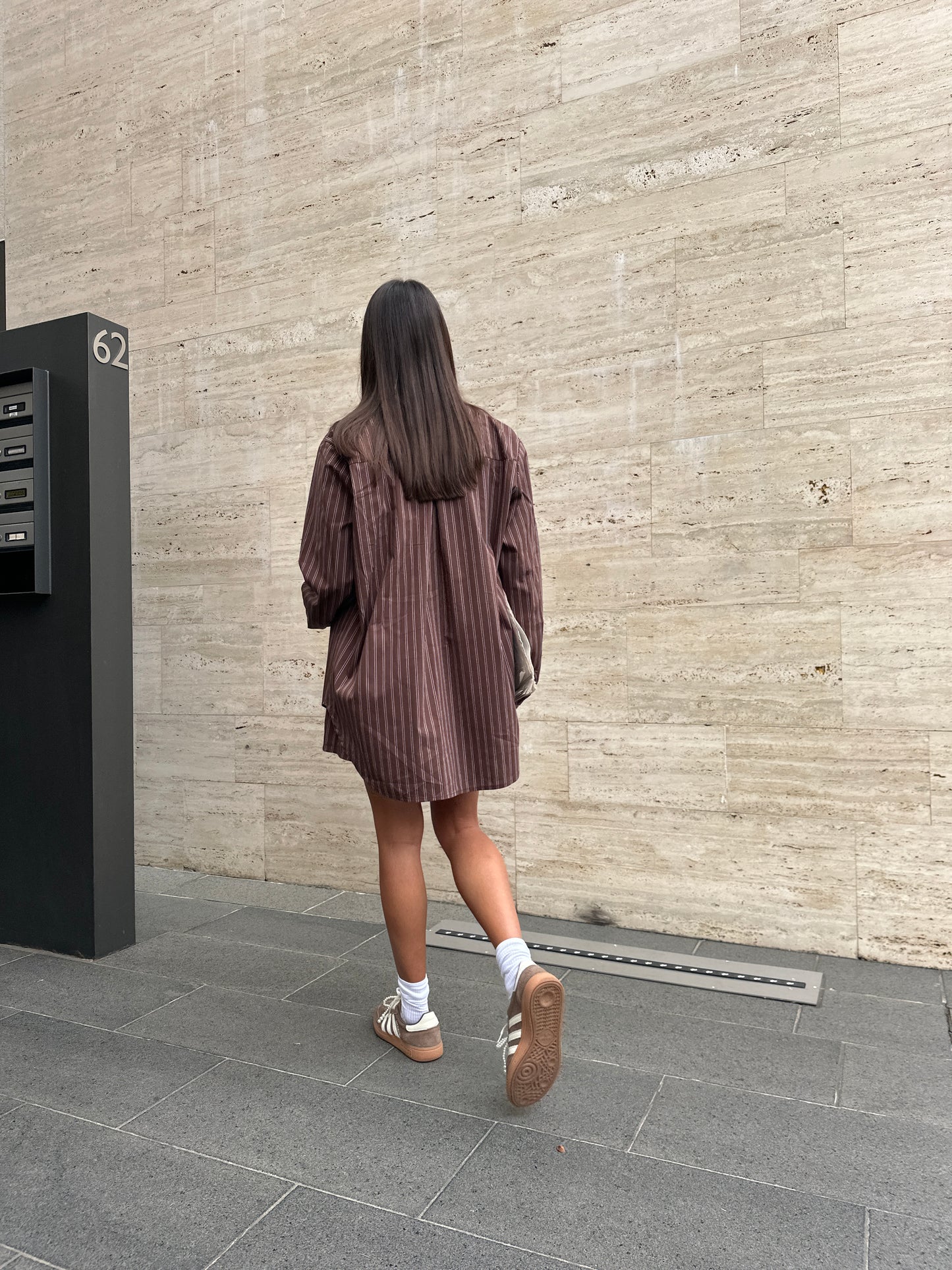 CAMICIA OVERSIZE A RIGHE