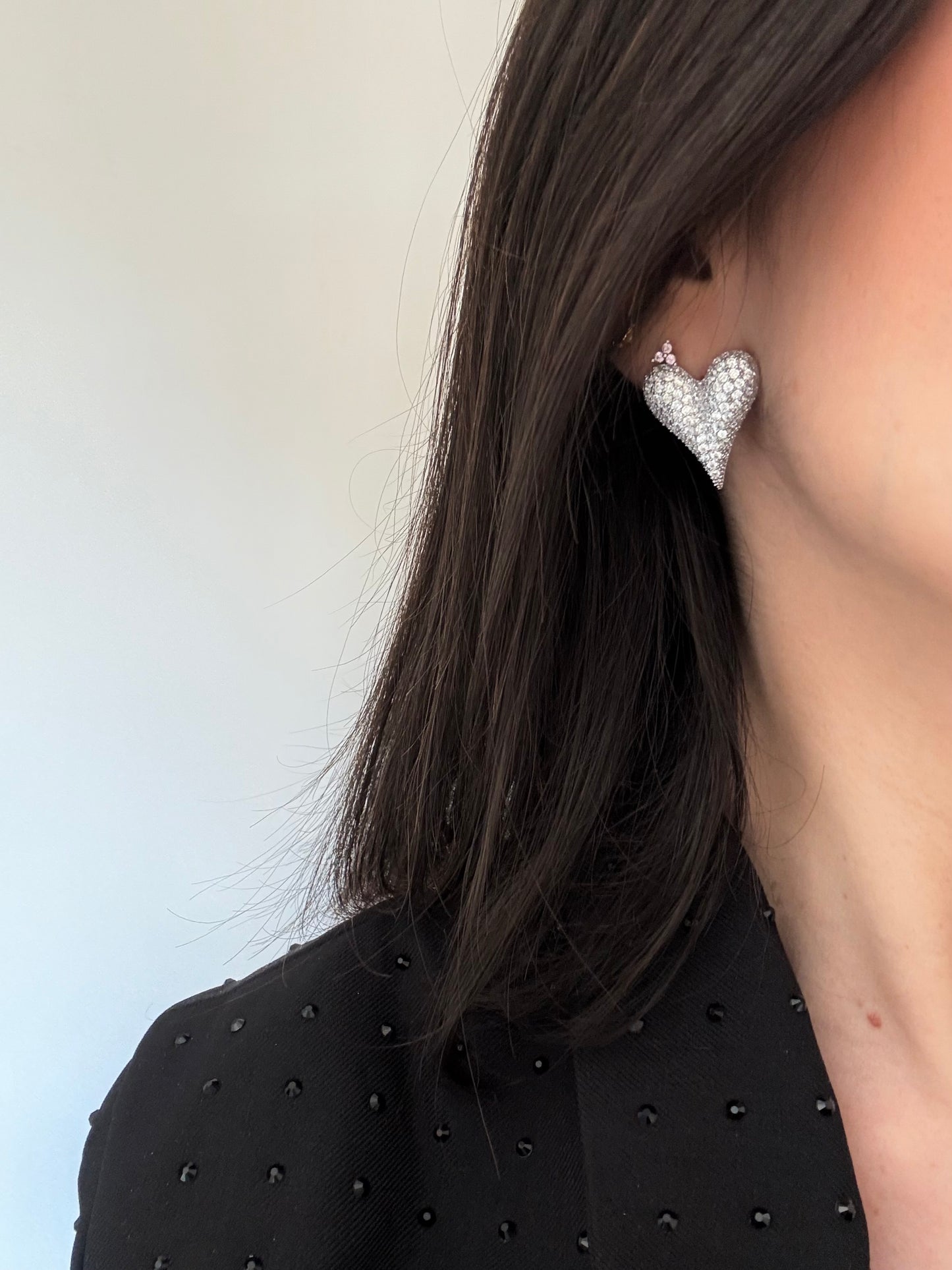 ORECCHINI CUORE STRASS
