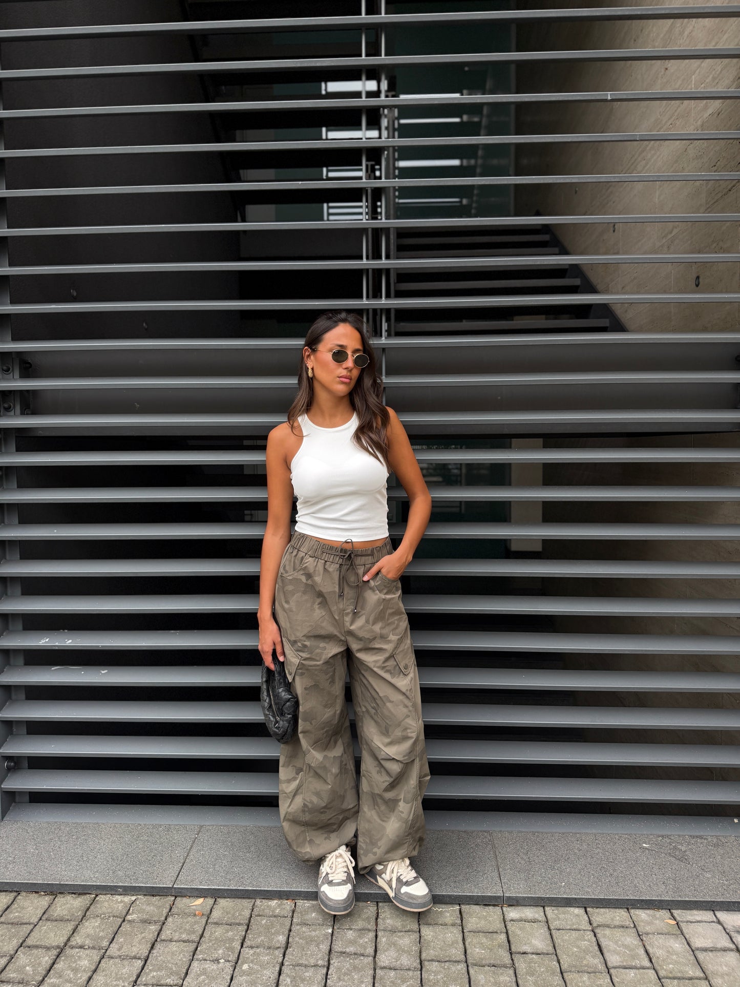 PANTALONE PARACHUTE MILITARE SCURO