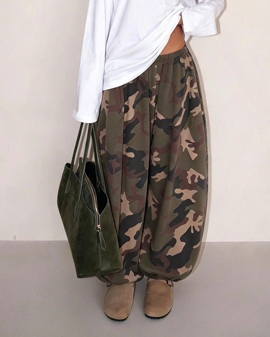 PANTALONI TUTA BALLOON MILITARI