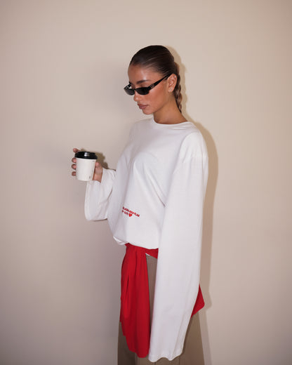 T-SHIRT MANICHE LUNGHE CON RICAMO LUMINA