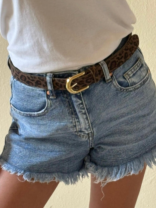 SHORTS IN DENIM SFRANGIATO