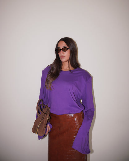 T-SHIRT CON SPALLE IMBOTTITE LUMINA