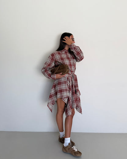 COMPLETO CAMICIA E GONNA TARTAN