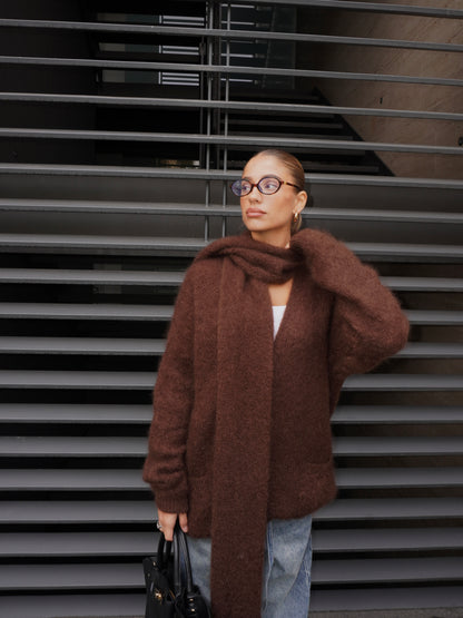 CARDIGAN CON SCIARPA LUMINA