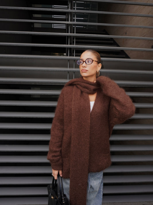 CARDIGAN CON SCIARPA LUMINA