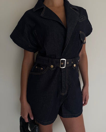 TUTINA IN DENIM CON CINTURA
