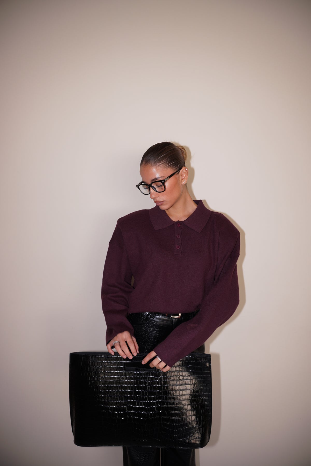 MAGLIONE POLO SPALLE IMBOTTITE