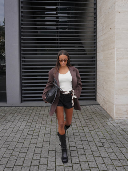 SHORTS IN SIMIL CAMOSCIO