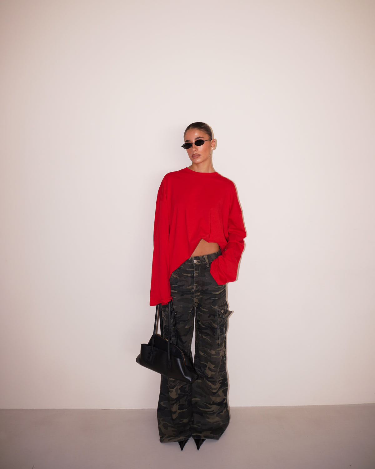 PANTALONI JEANS MILITARI CON TASCHE