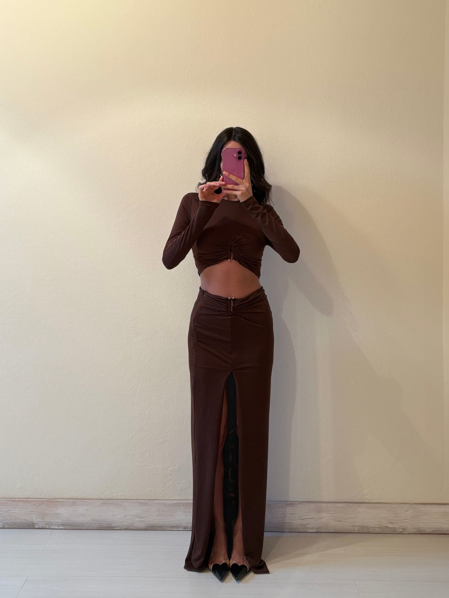 TWIN-SET GONNA LUNGA E MAGLIA