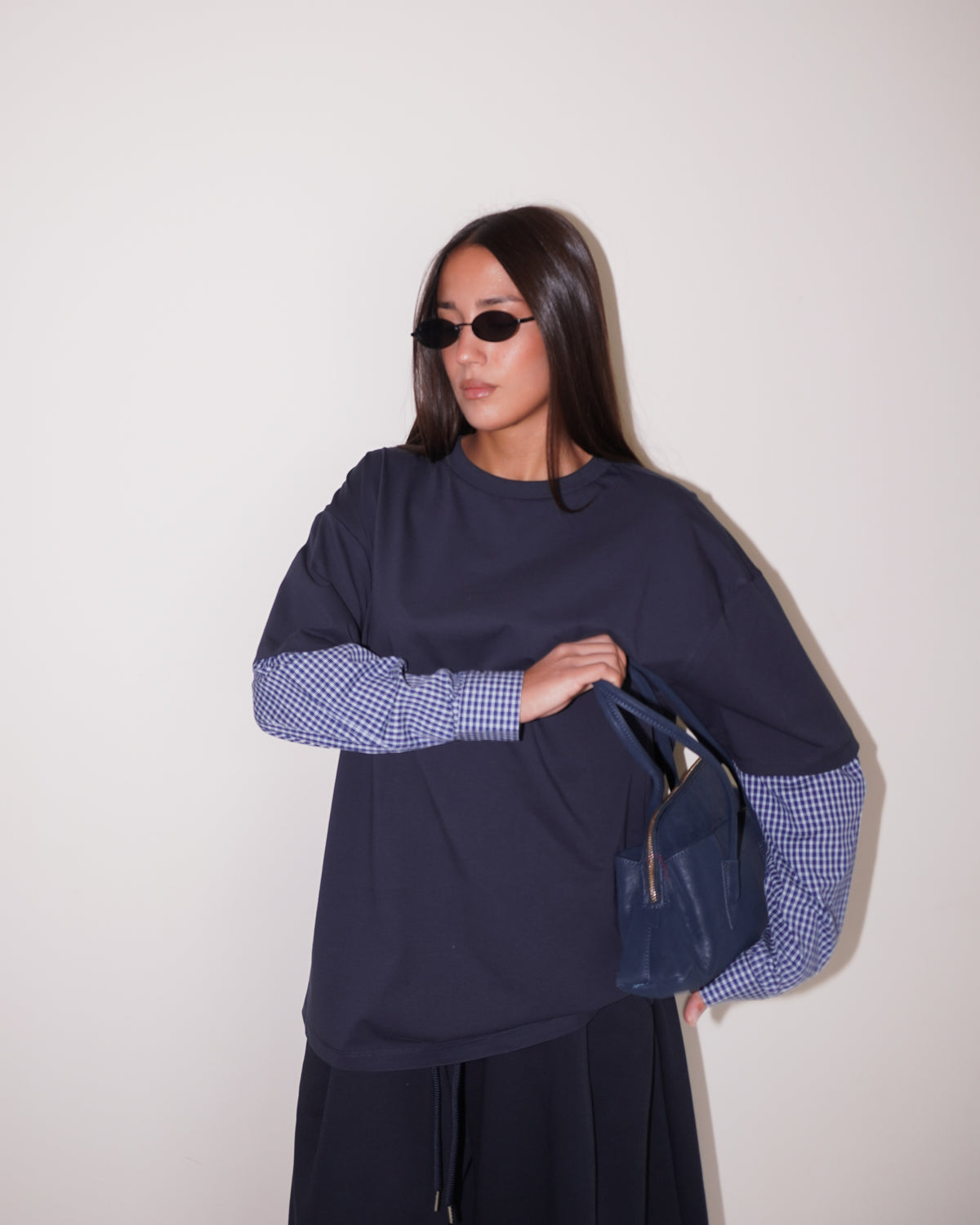 T-SHIRT CON INSERTO CAMICIA