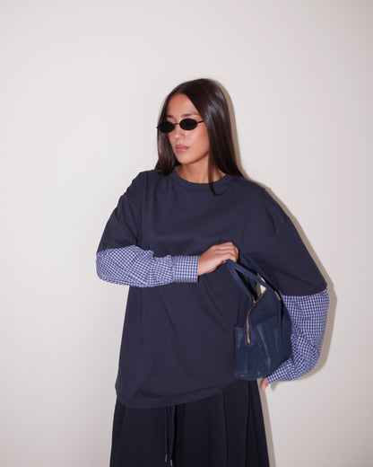 T-SHIRT CON INSERTO CAMICIA