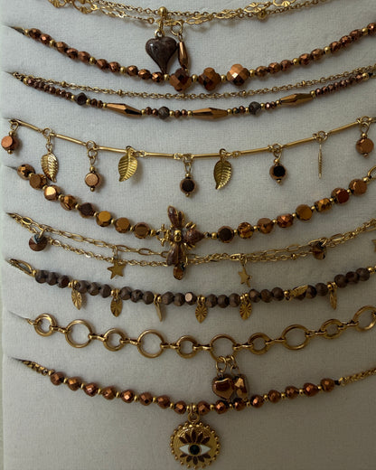 COLLANA CON CHARMS IN ACCIAO MODELLO ASSORTITO