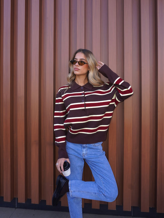 POLO OVERSIZE A RIGHE