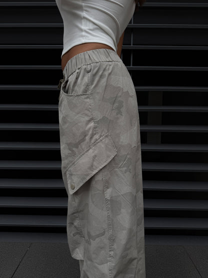 PANTALONE PARACHUTE MILITARE CHIARO