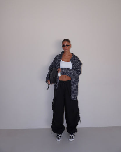 PANTALONE PARACHUTE CON ELASTICI