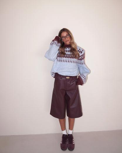 MAGLIONE CON FANTASIA E SPALLE IMBOTTITE