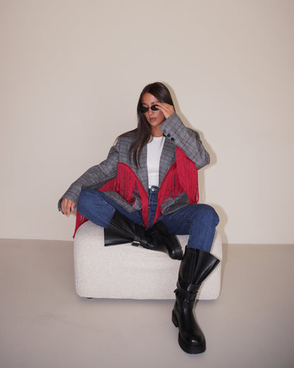 BLAZER OVER CON FRANGE LUMINA