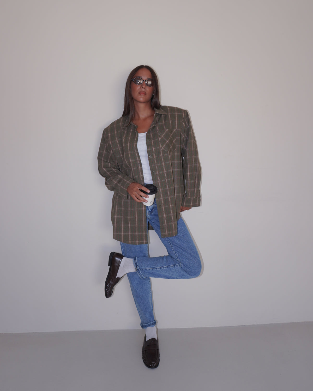 CAMICIA A QUADRI SPALLA IMBOTTITE