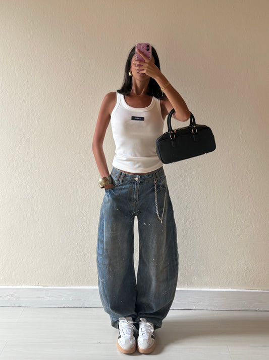 JEANS BALLOON CON CATENA