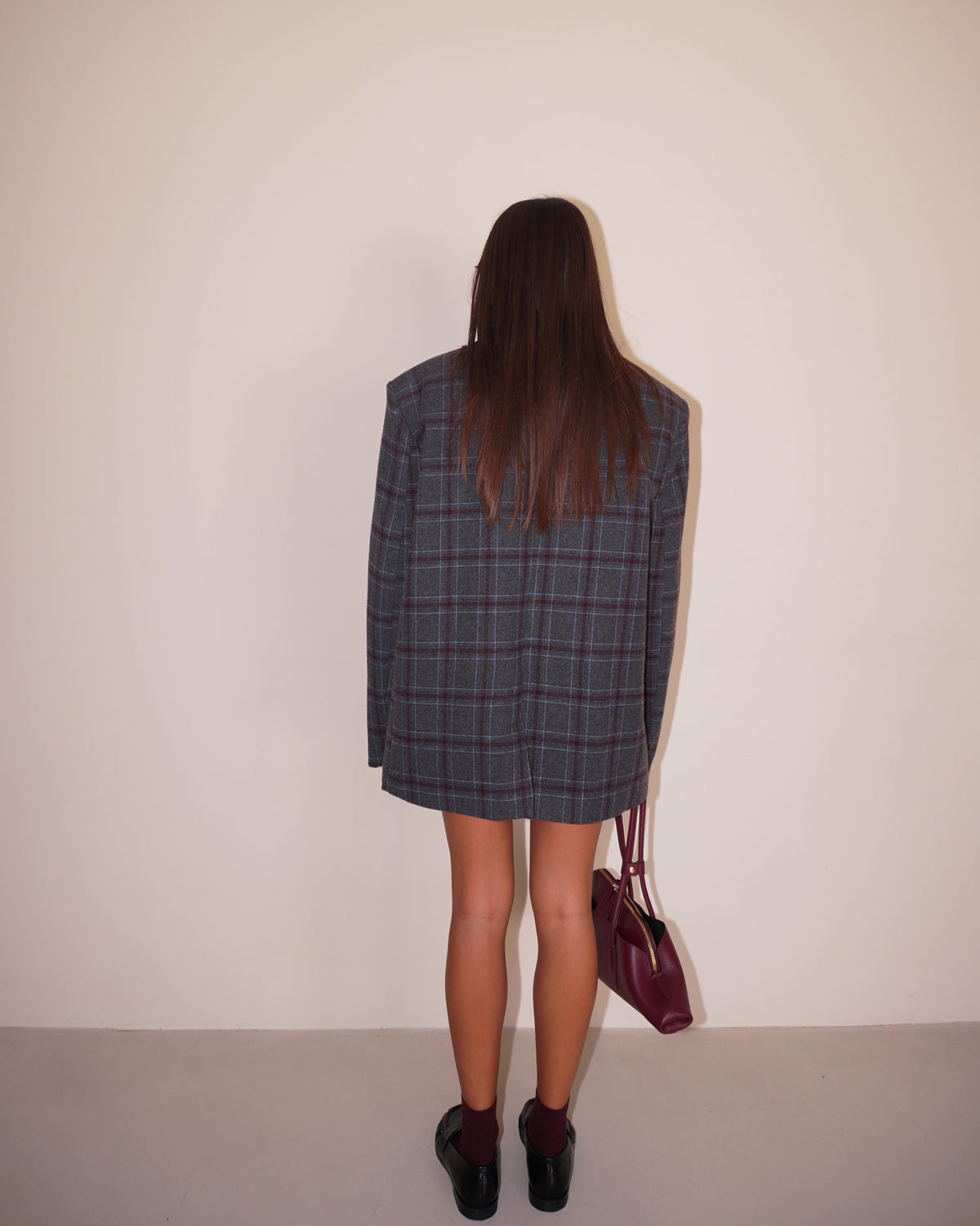 BLAZER OVER FANTASIA A QUADRI LUMINA